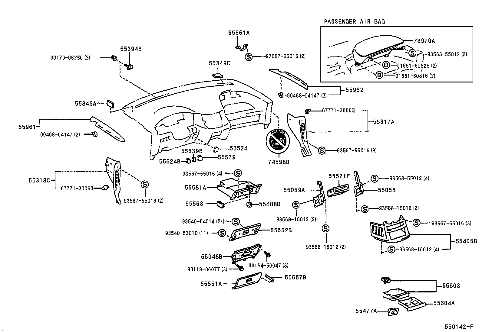 55303-28030 STAY SUB-ASSY, INSTRUMENT PANEL product image