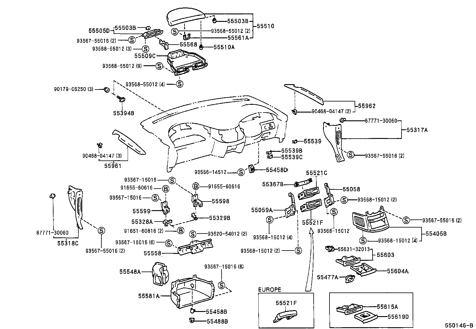 55303-28030 STAY SUB-ASSY, INSTRUMENT PANEL product image