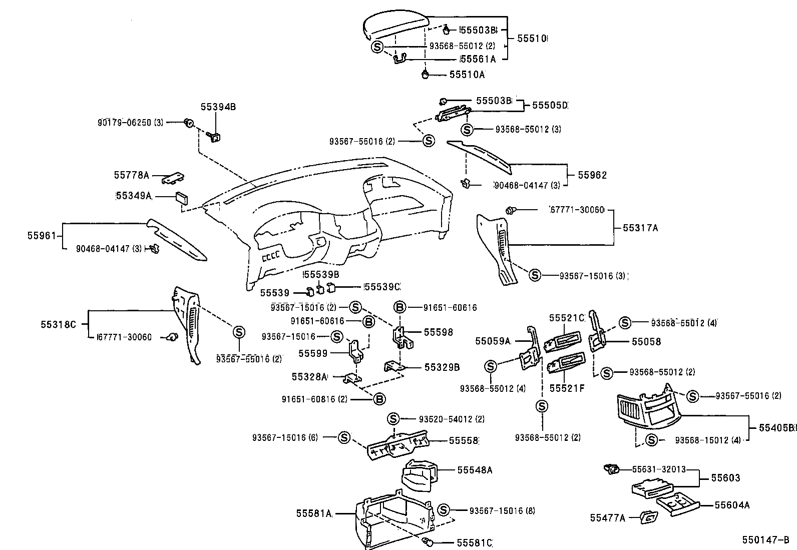 Toyota 90541-07037 CUSHION(FOR GLOVE COMPARTMENT)