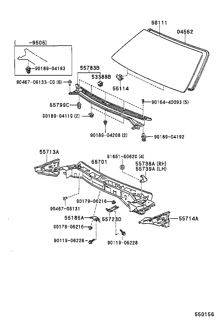 55700-12870 PANEL SUB-ASSY, COWL product image