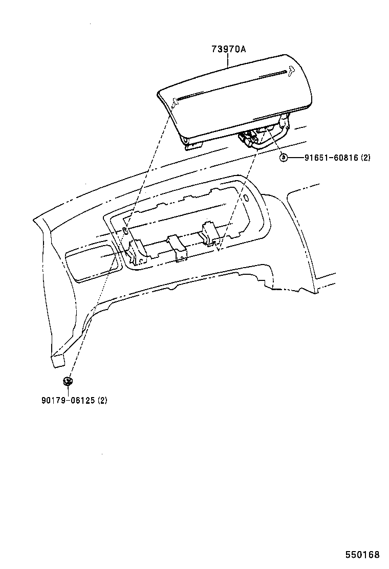 55550-12340 DOOR ASSY, GLOVE COMPARTMENT product image