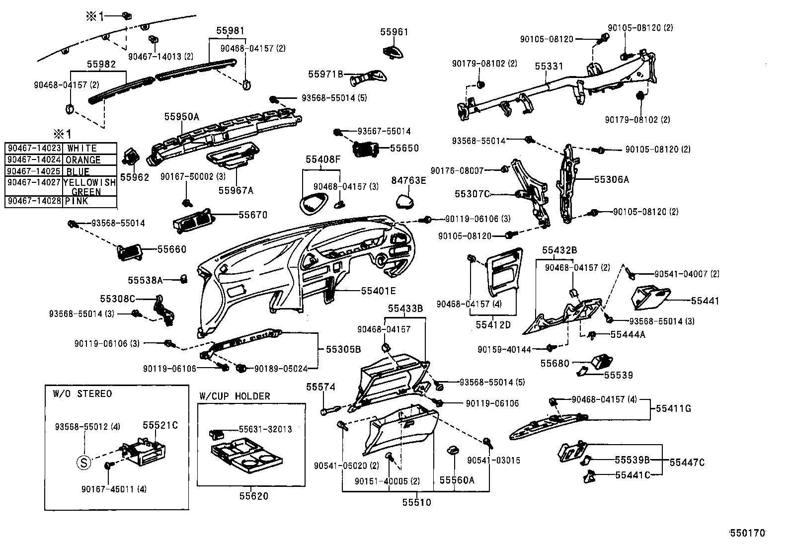 55550-12340 DOOR ASSY, GLOVE COMPARTMENT product image