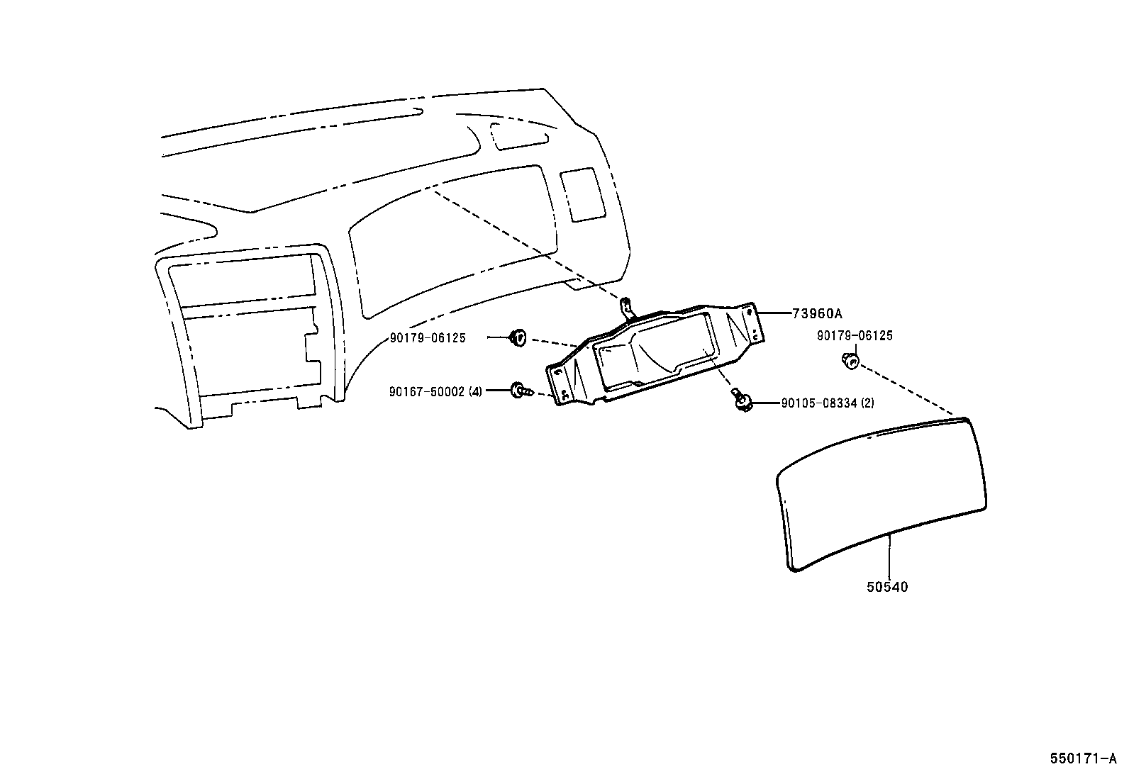 55366-12040 BRACKET, RADIO MOUNTING, NO.1 product image