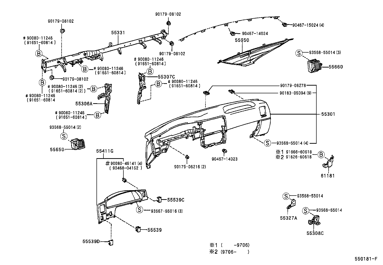Toyota 55413-04020-E0 PANEL, INSTRUMENT CLUSTER FINISH, CENTER LOWER