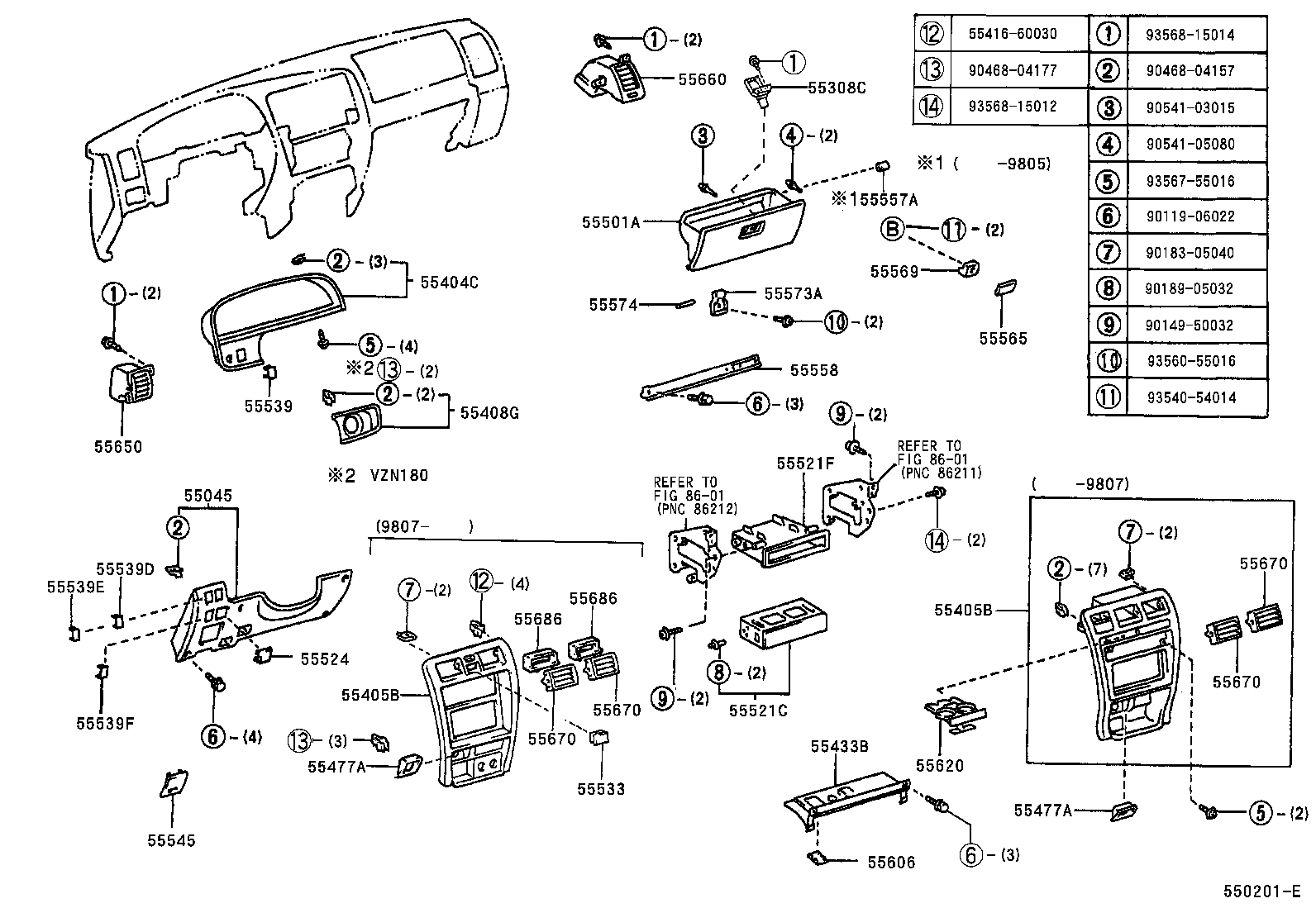 55330-35040 REINFORCEMENT, INSTRUMENT PANEL product image