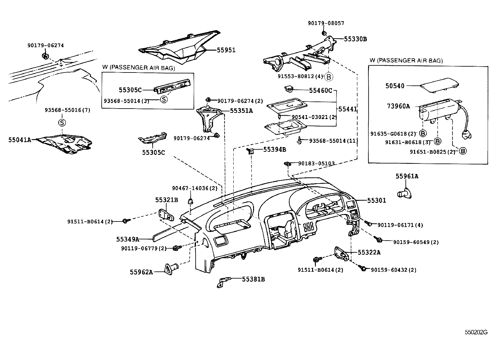 55321-26020 BRACKET, INSTRUMENT PANEL, NO.1 product image