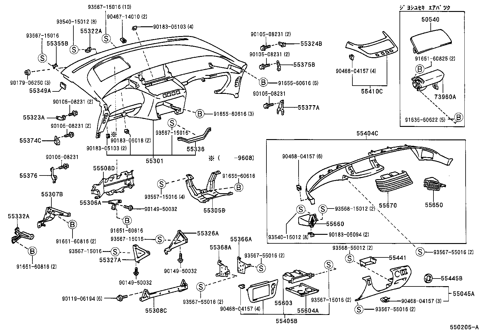 55405-28040 PANEL SUB-ASSY, INSTRUMENT CLUSTER FINISH, CENTER product image