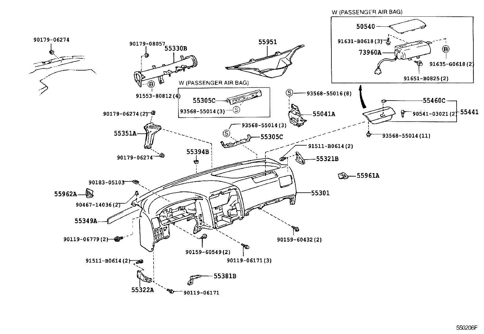55321-26020 BRACKET, INSTRUMENT PANEL, NO.1 product image
