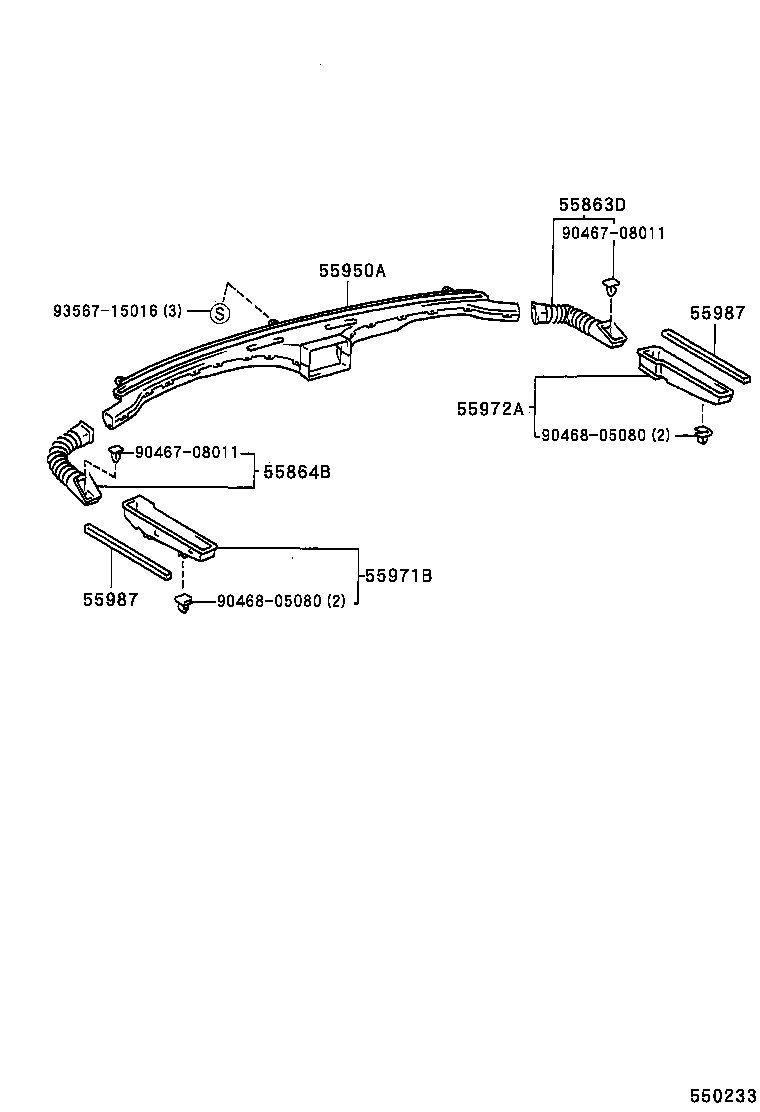 55950-95D01 NOZZLE ASSY, DEFROSTER product image