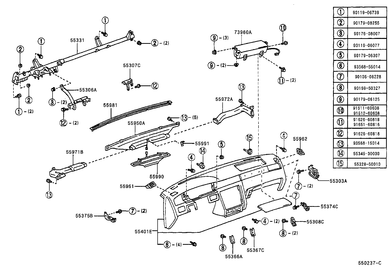 55367-30040 BRACKET, RADIO TUNER MOUNTING, NO.3 product image