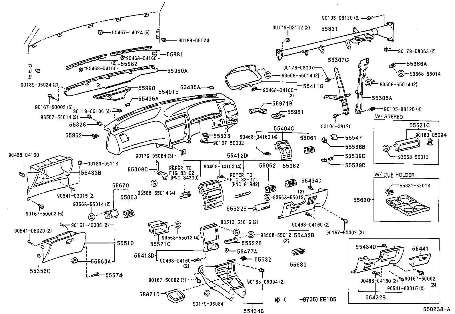 55550-12340 DOOR ASSY, GLOVE COMPARTMENT product image