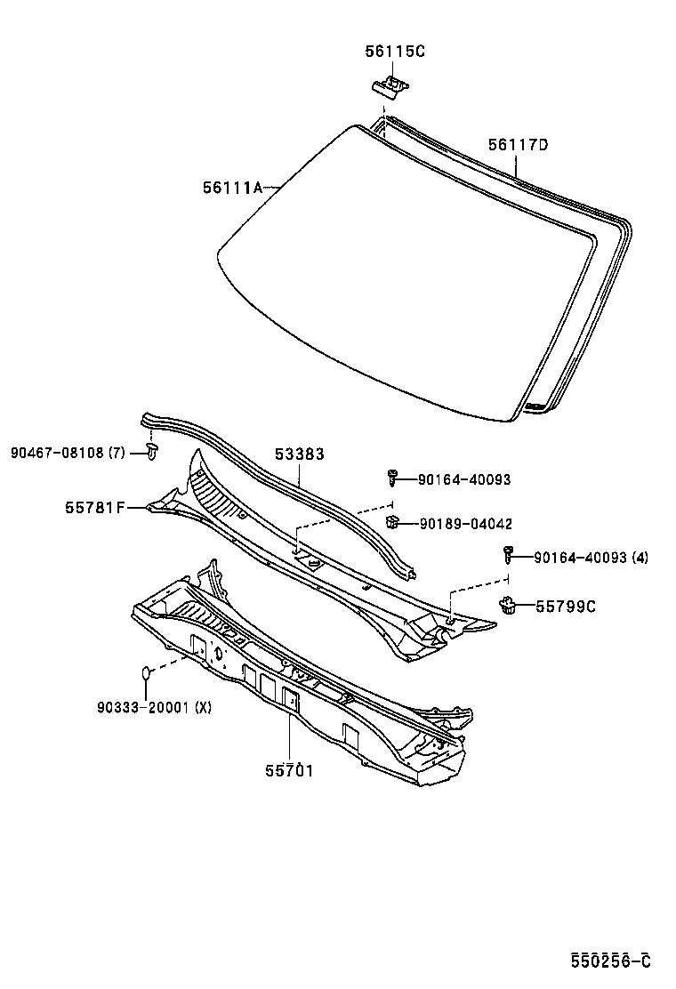 55700-26181 PANEL SUB-ASSY, COWL product image