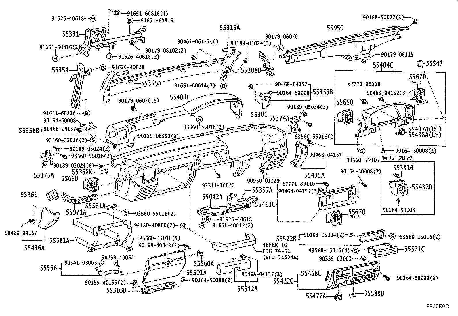 55971-60030 DUCT, SIDE DEFROSTER NOZZLE, NO.1 product image