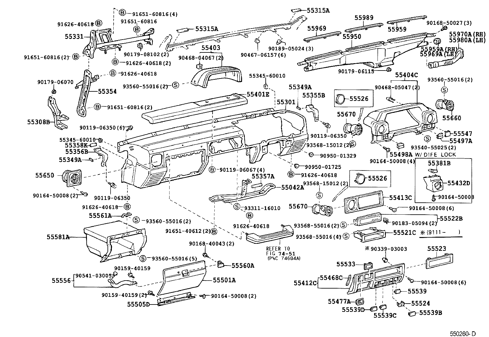 Toyota 55381-60020 BRACKET, FINISH PANEL MOUNTING, NO.1