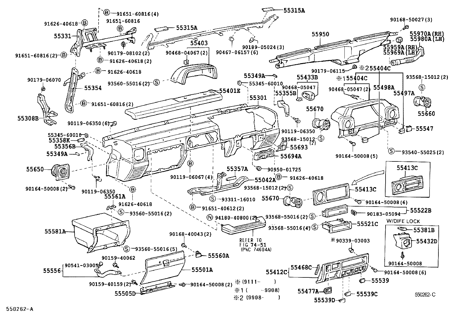 55950-60030 NOZZLE ASSY, DEFROSTER product image
