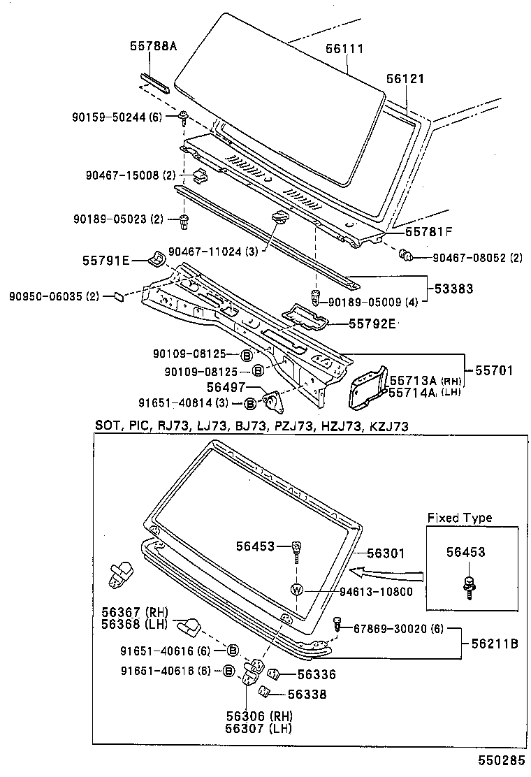 53383-60040 SEAL, HOOD TO COWL TOP product image