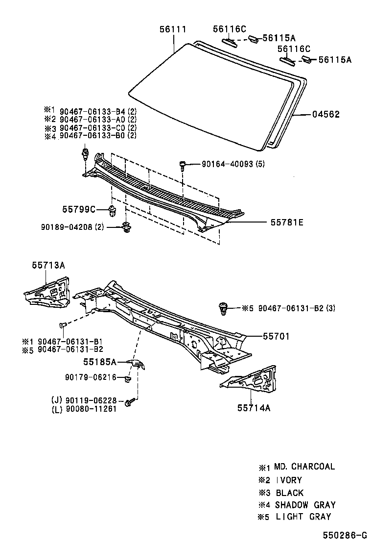 56111-1A690 GLASS, WINDSHIELD product image