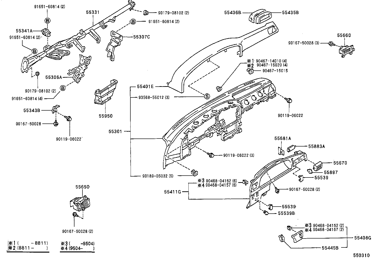 55522-89105 COVER, RADIO TUNER OPENING product image