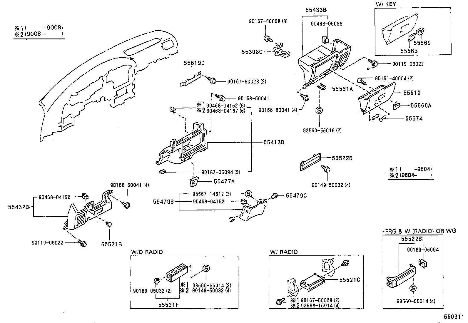 55522-89105 COVER, RADIO TUNER OPENING product image