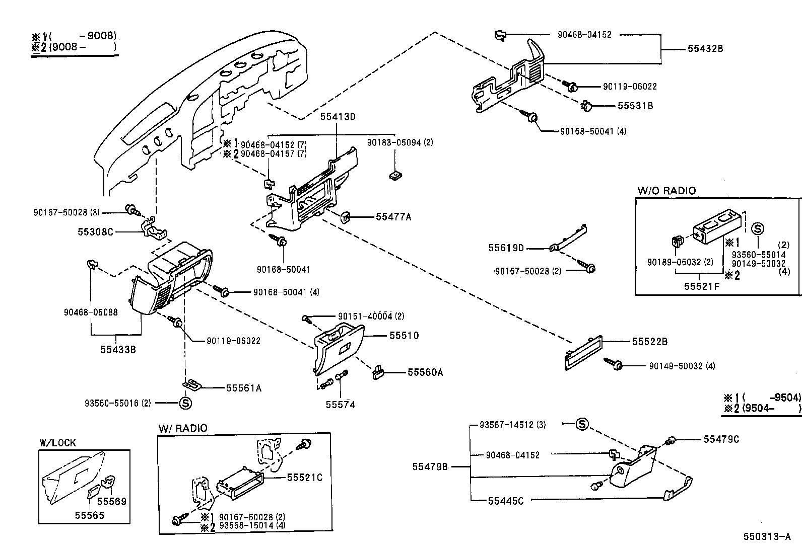 55522-89105 COVER, RADIO TUNER OPENING product image