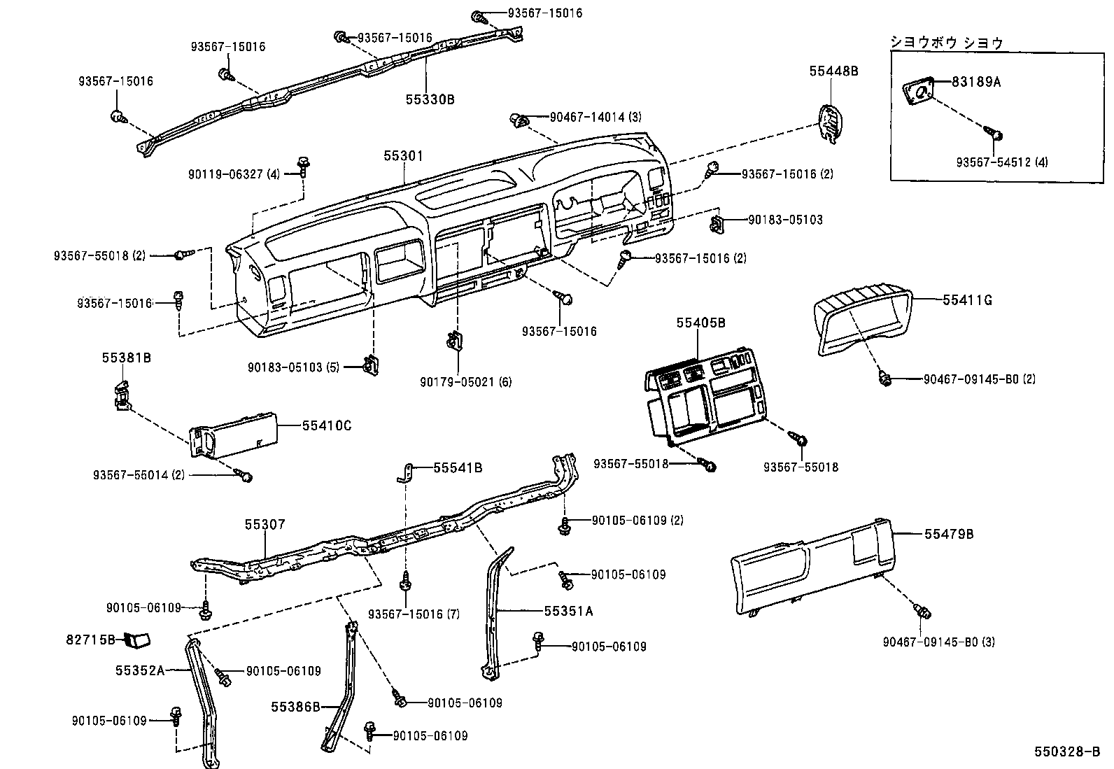 55022-37010 COVER, RADIO TUNER OPENING product image