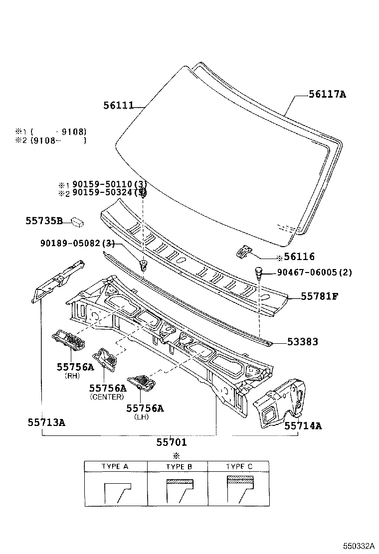 55700-89136 PANEL SUB-ASSY, COWL product image