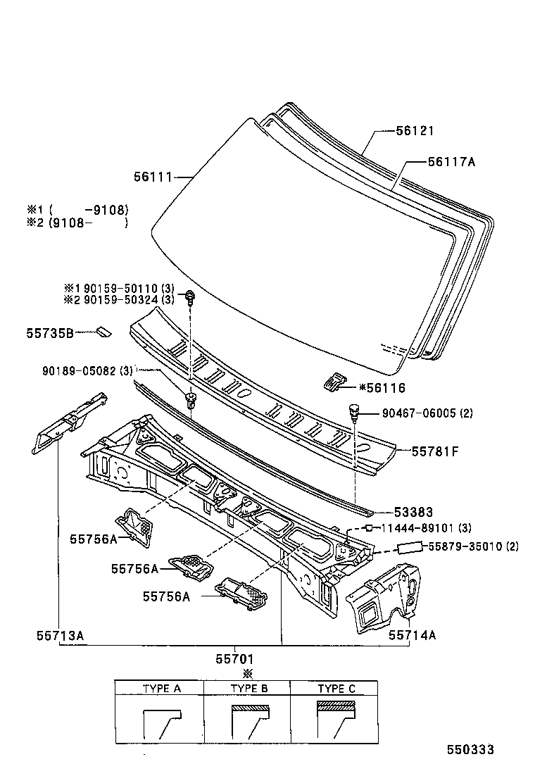 55700-89134 PANEL SUB-ASSY, COWL product image