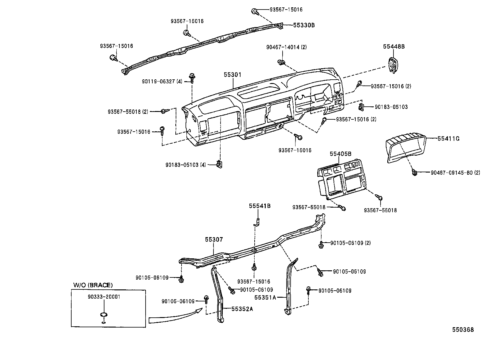 55477-37010 BEZEL, CIGARETTE LIGHTER HOLE product image