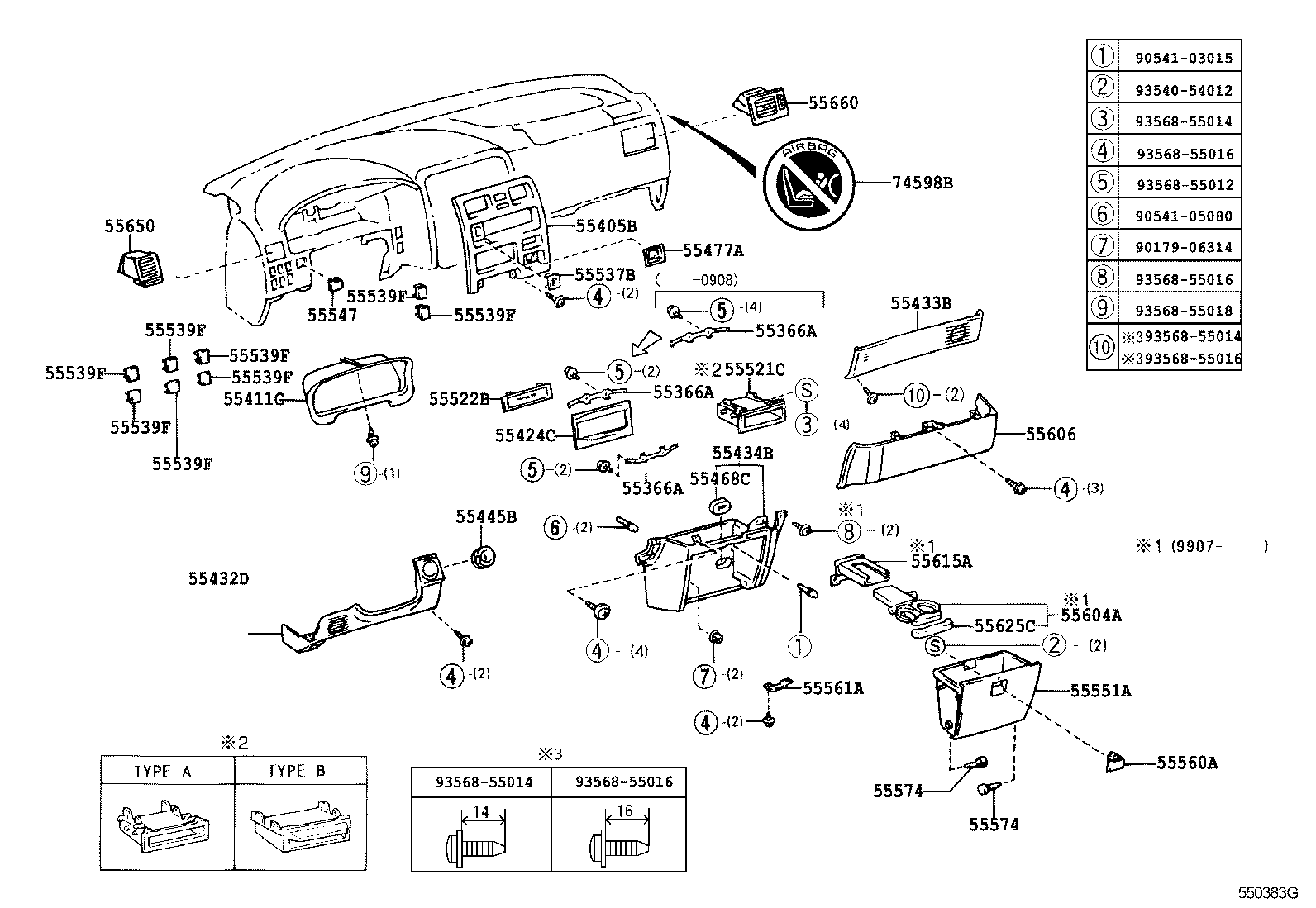 55321-26020 BRACKET, INSTRUMENT PANEL, NO.1 product image