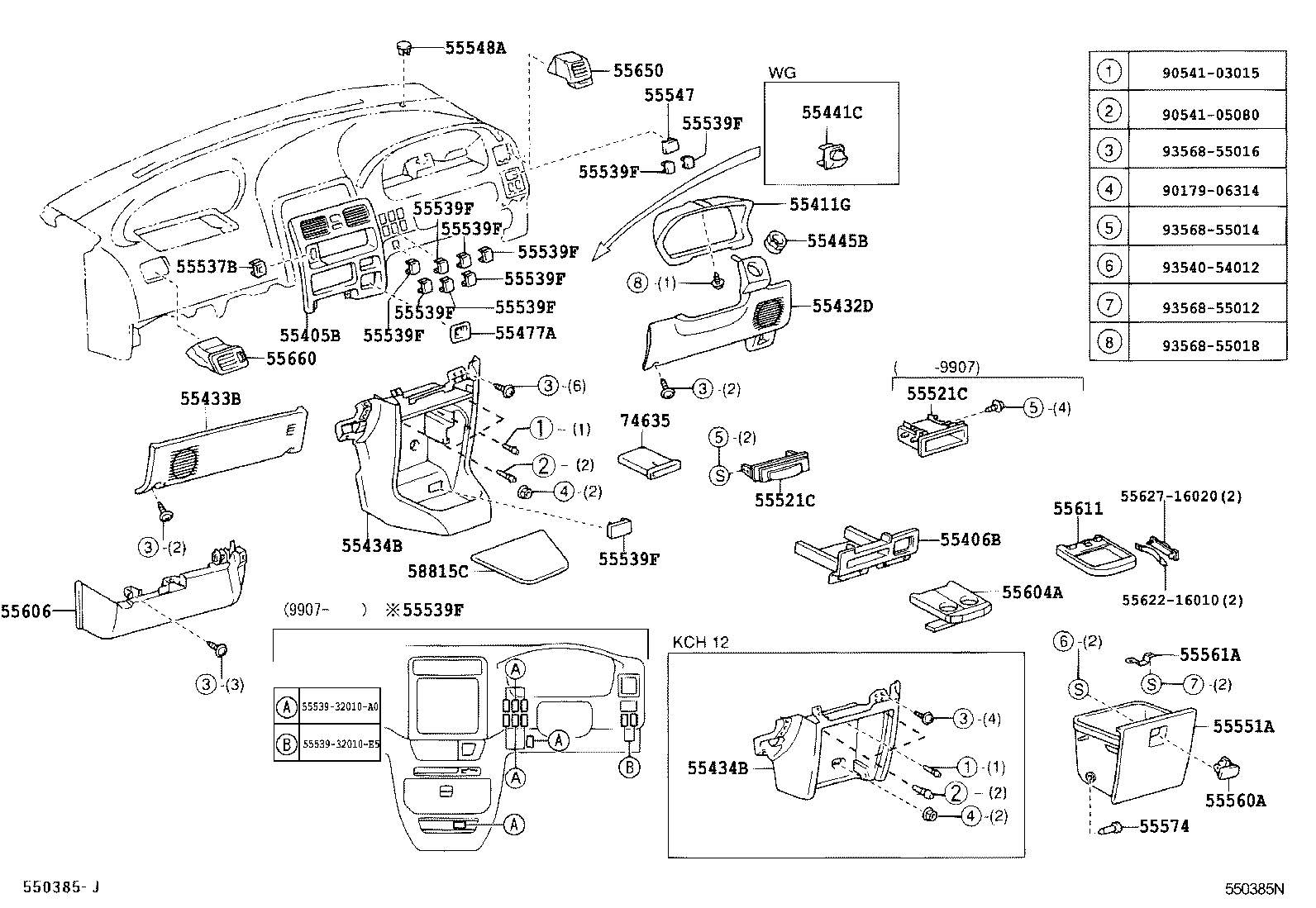 55405-26110 PANEL SUB-ASSY, INSTRUMENT CLUSTER FINISH, CENTER product image