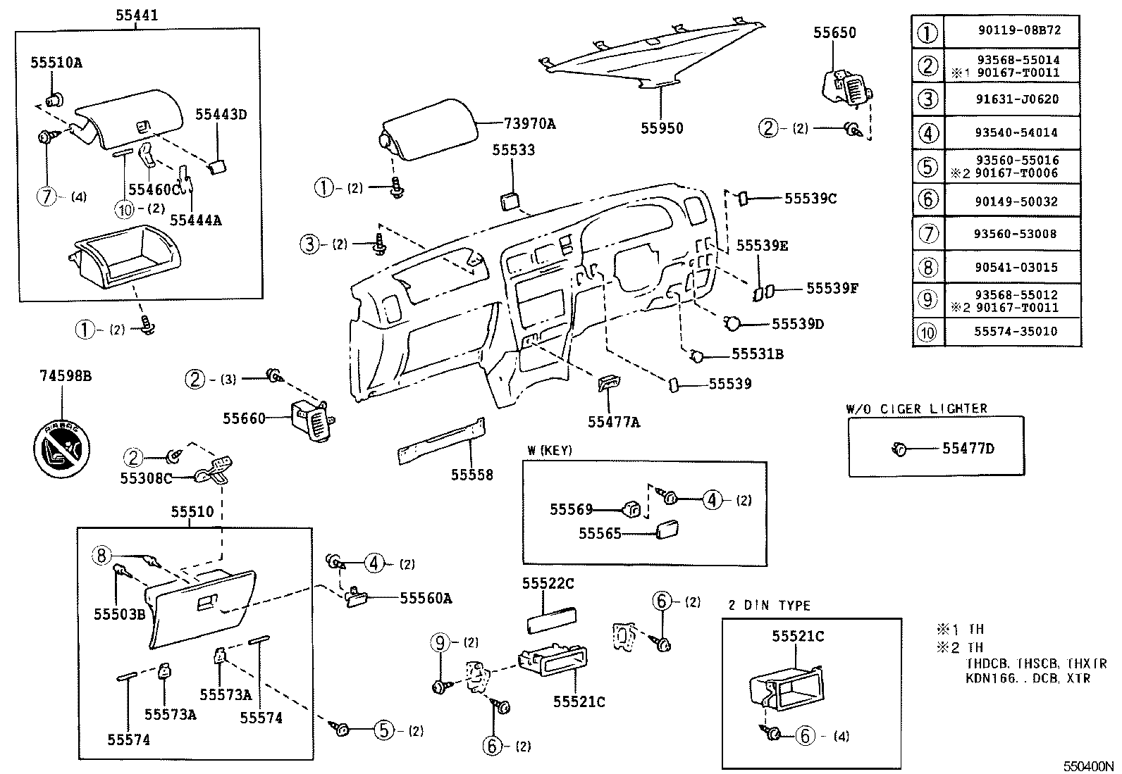 55405-04040 PANEL SUB-ASSY, INSTRUMENT CLUSTER FINISH, CENTER product image