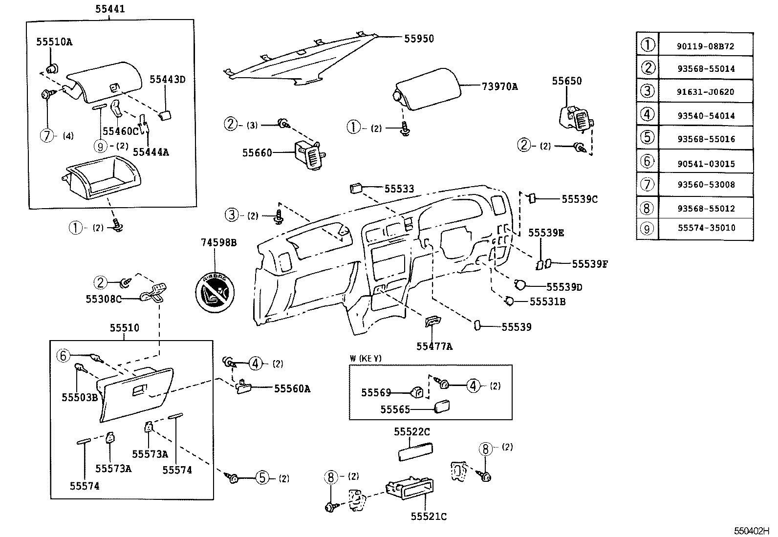 55405-35010 PANEL SUB-ASSY, INSTRUMENT CLUSTER FINISH, CENTER product image