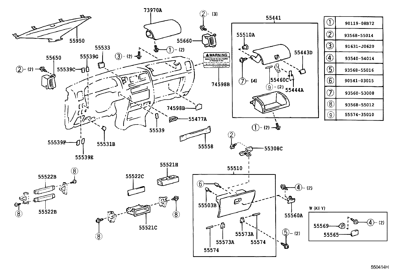 55405-35010 PANEL SUB-ASSY, INSTRUMENT CLUSTER FINISH, CENTER product image