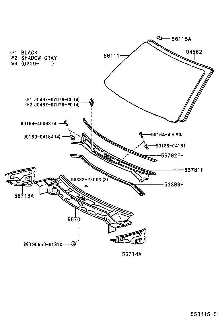 Toyota 55713-42030 PANEL, COWL TOP SIDE, RH