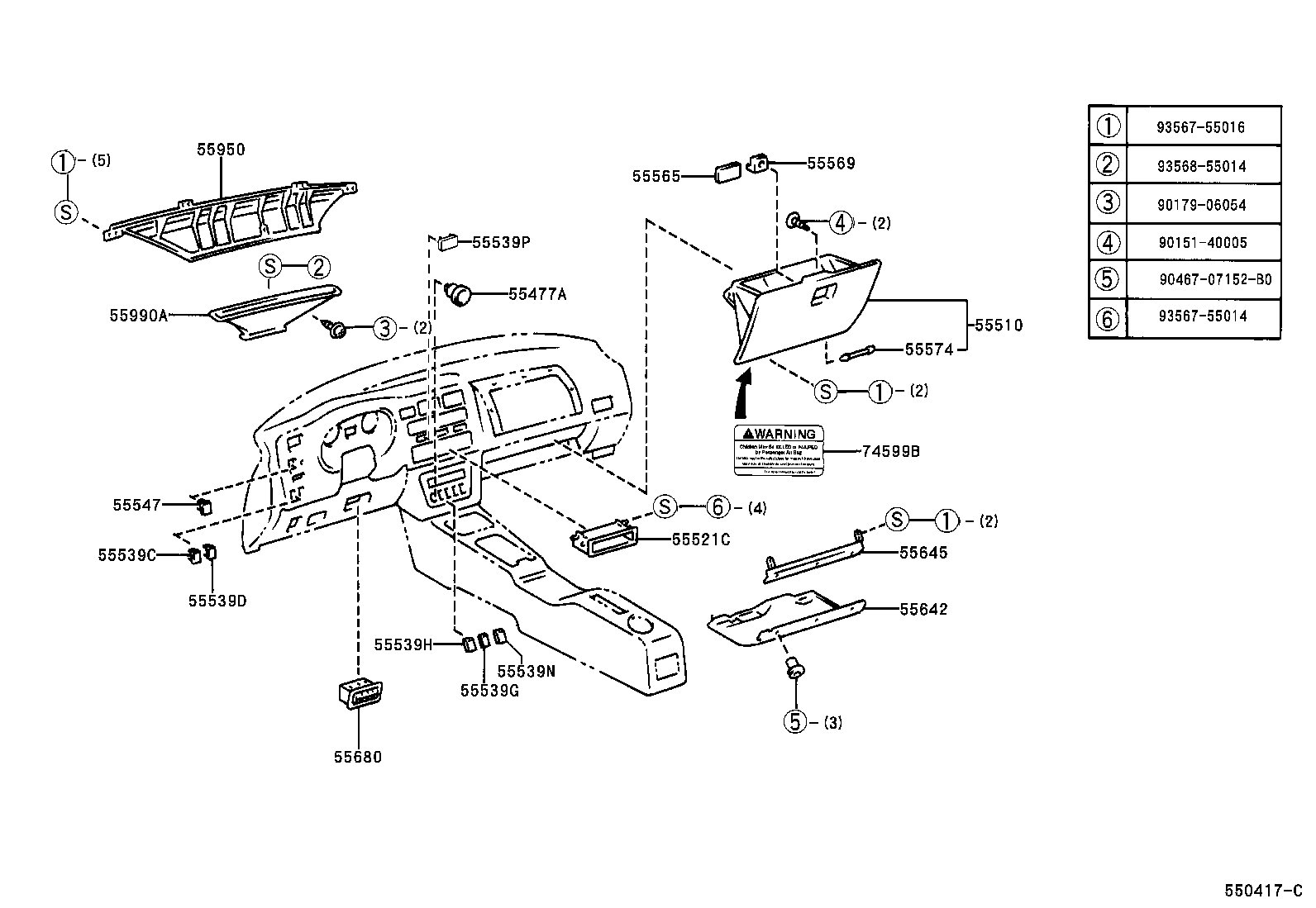 55330-42080 REINFORCEMENT, INSTRUMENT PANEL product image