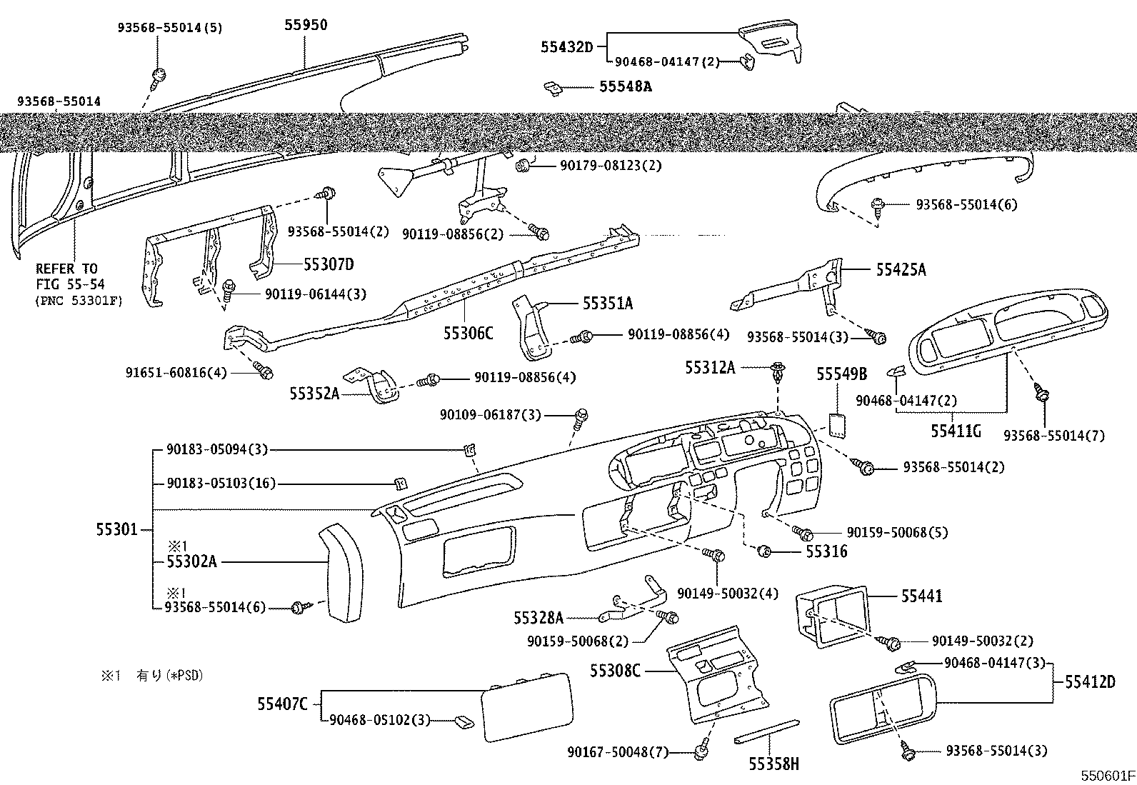 55301-36070-B0 PANEL SUB-ASSY, INSTRUMENT product image