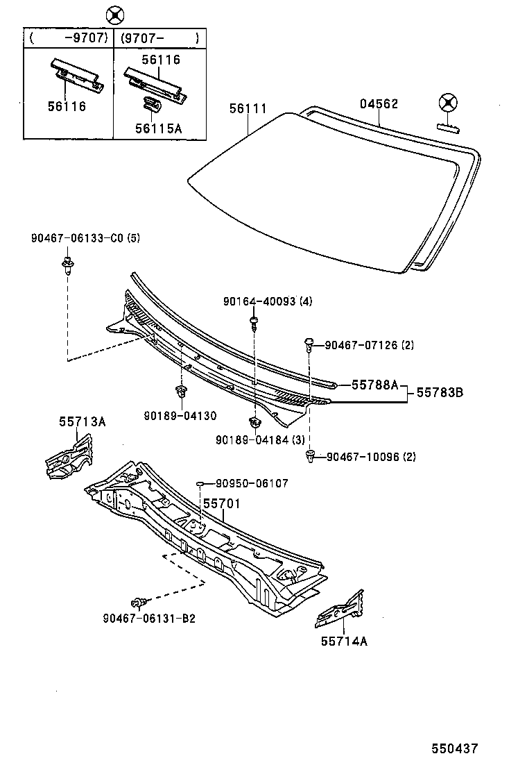 55700-16370 PANEL SUB-ASSY, COWL product image