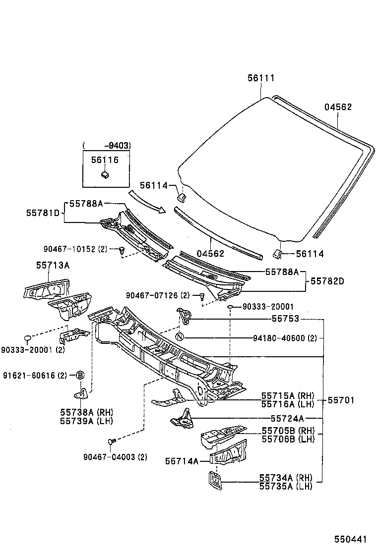 55700-06010 PANEL SUB-ASSY, COWL product image