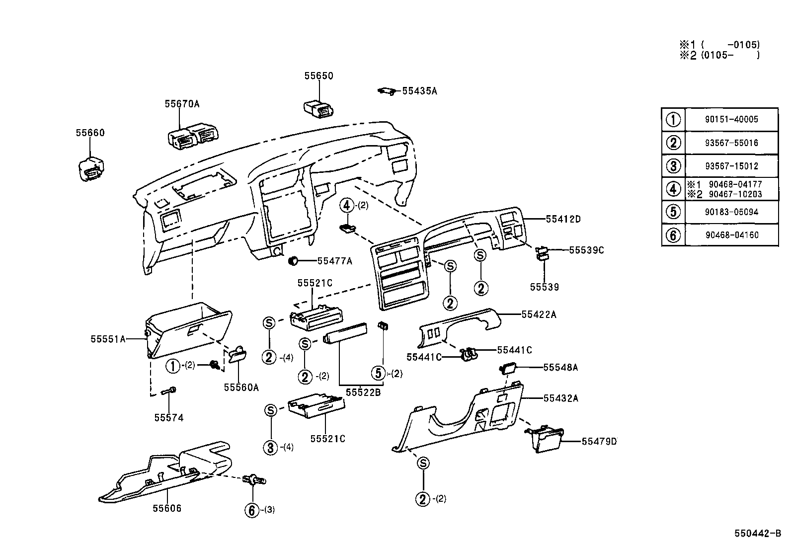 55606-20120 COVER SUB-ASSY, INSTRUMENT PANEL UNDER, NO.1 product image