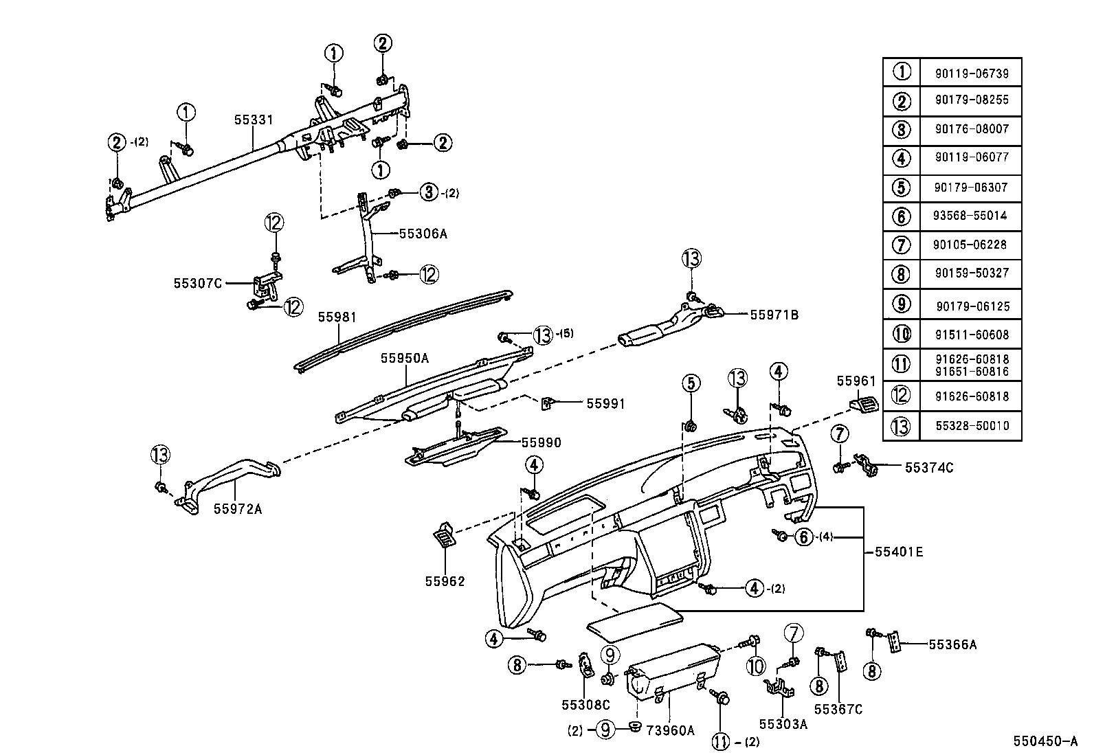 55367-30040 BRACKET, RADIO TUNER MOUNTING, NO.3 product image