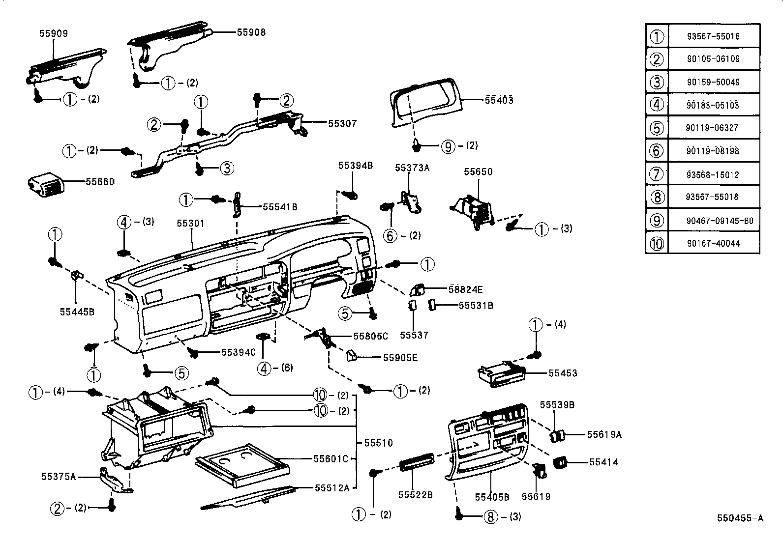 55394-27010 BOLT, INSTRUMENT PANEL product image