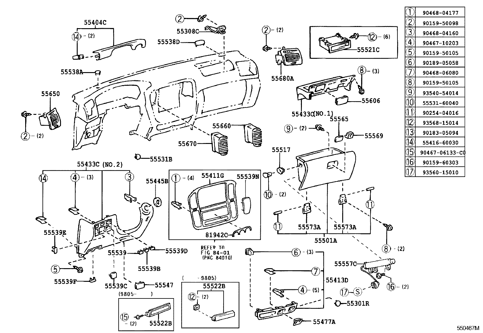 55330-60160 REINFORCEMENT ASSY, INSTRUMENT PANEL product image
