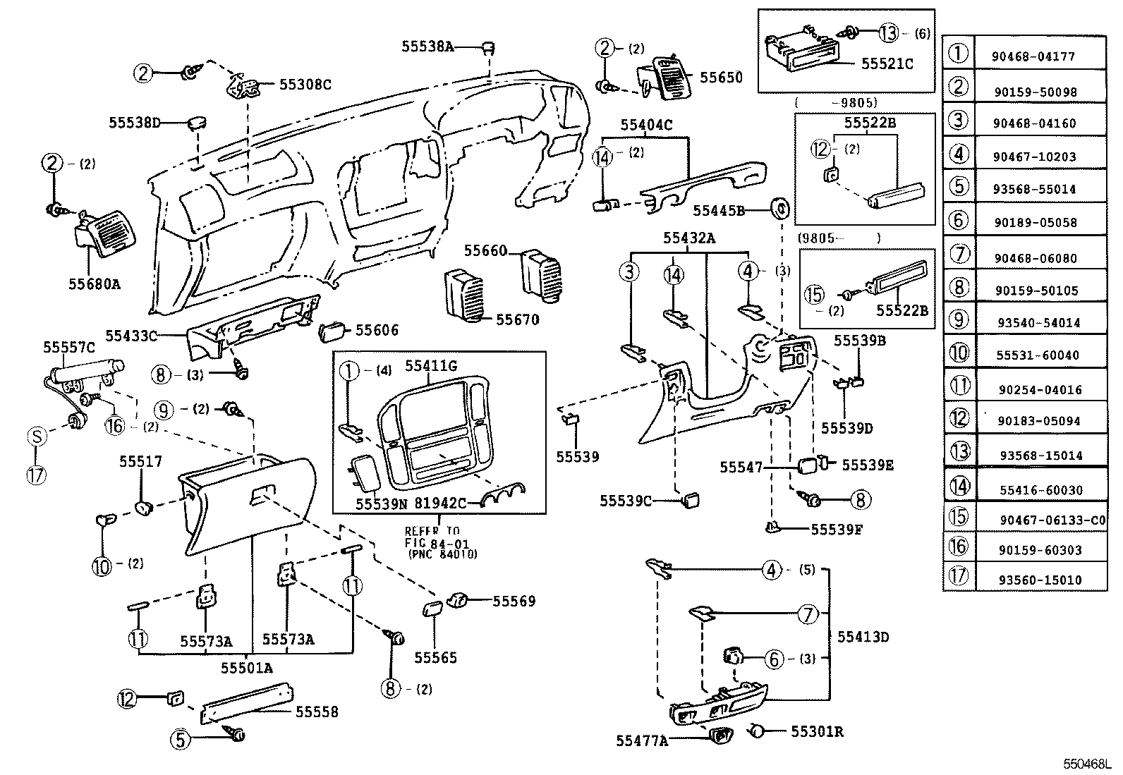 55330-60160 REINFORCEMENT ASSY, INSTRUMENT PANEL product image