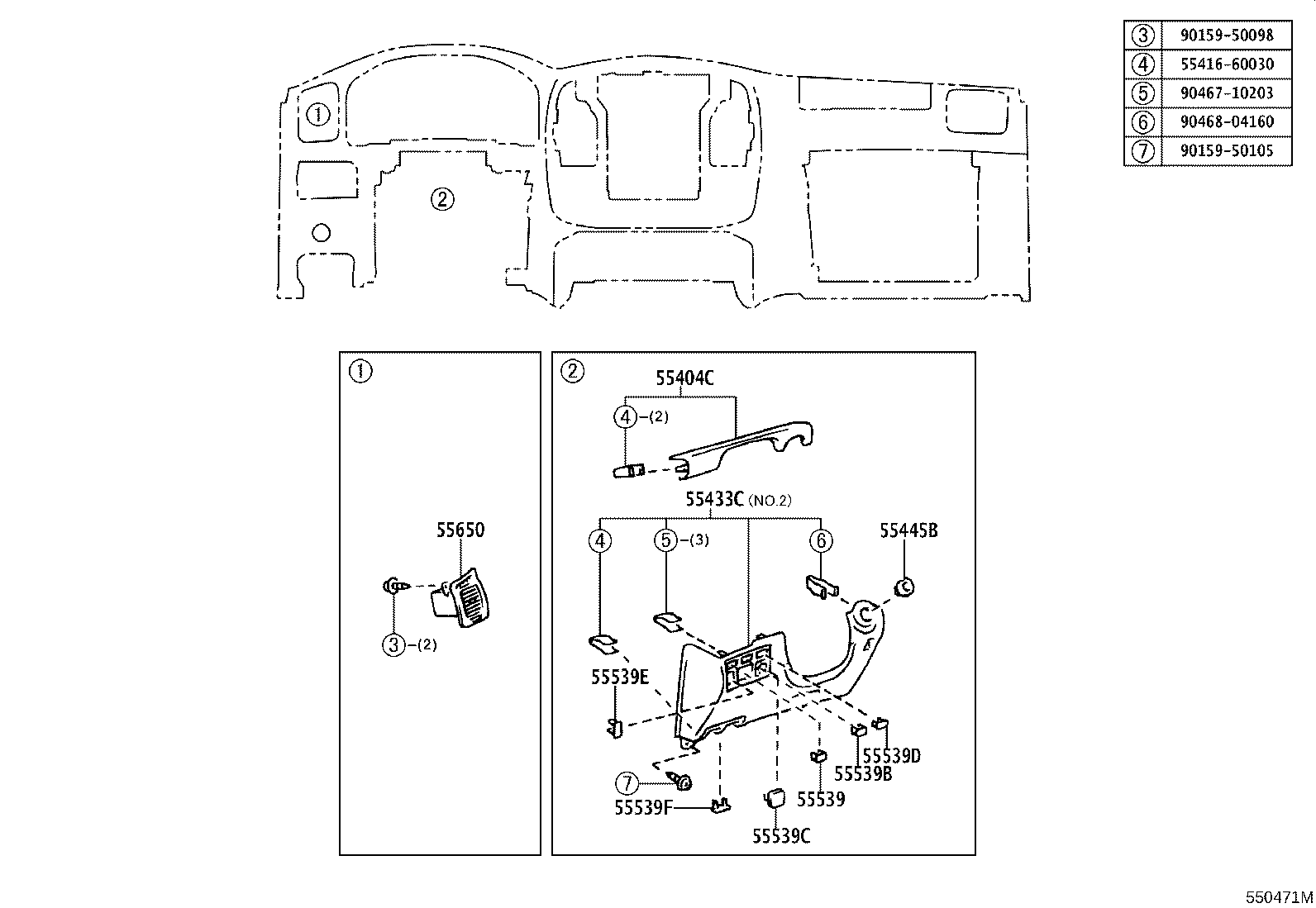 84013-60040 PANEL, INSTRUMENT CLUSTER FINISH, NO.1 product image