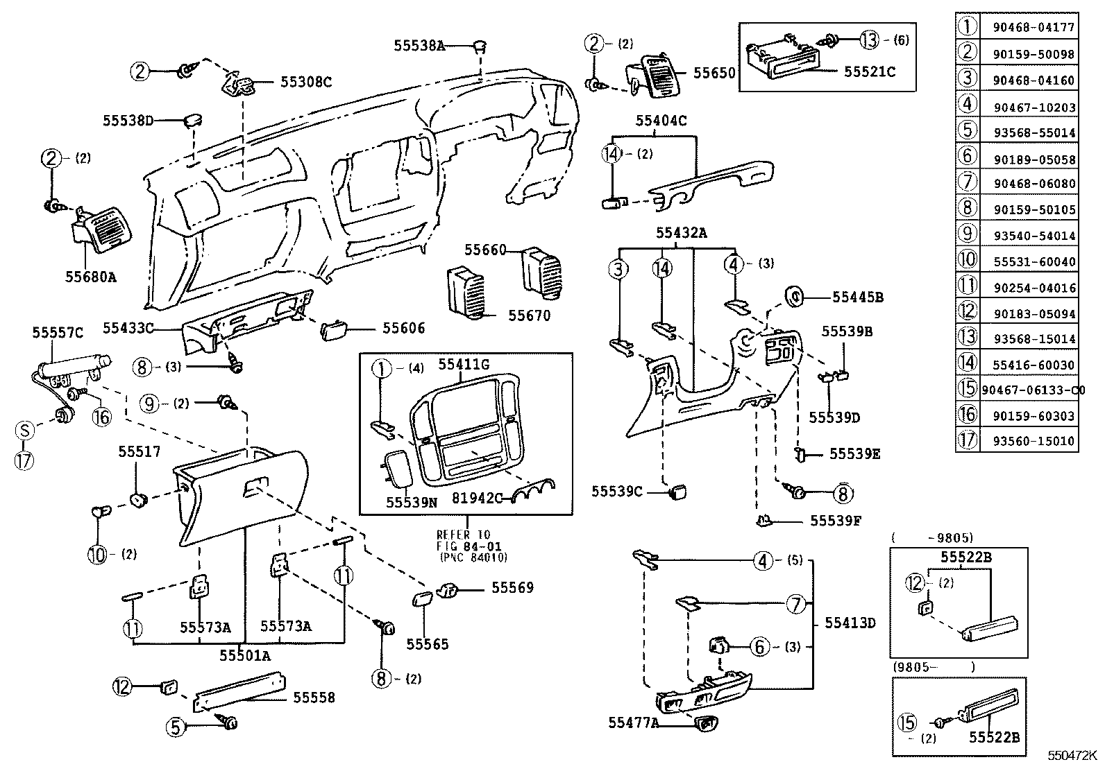 55950-60080 NOZZLE ASSY, DEFROSTER product image