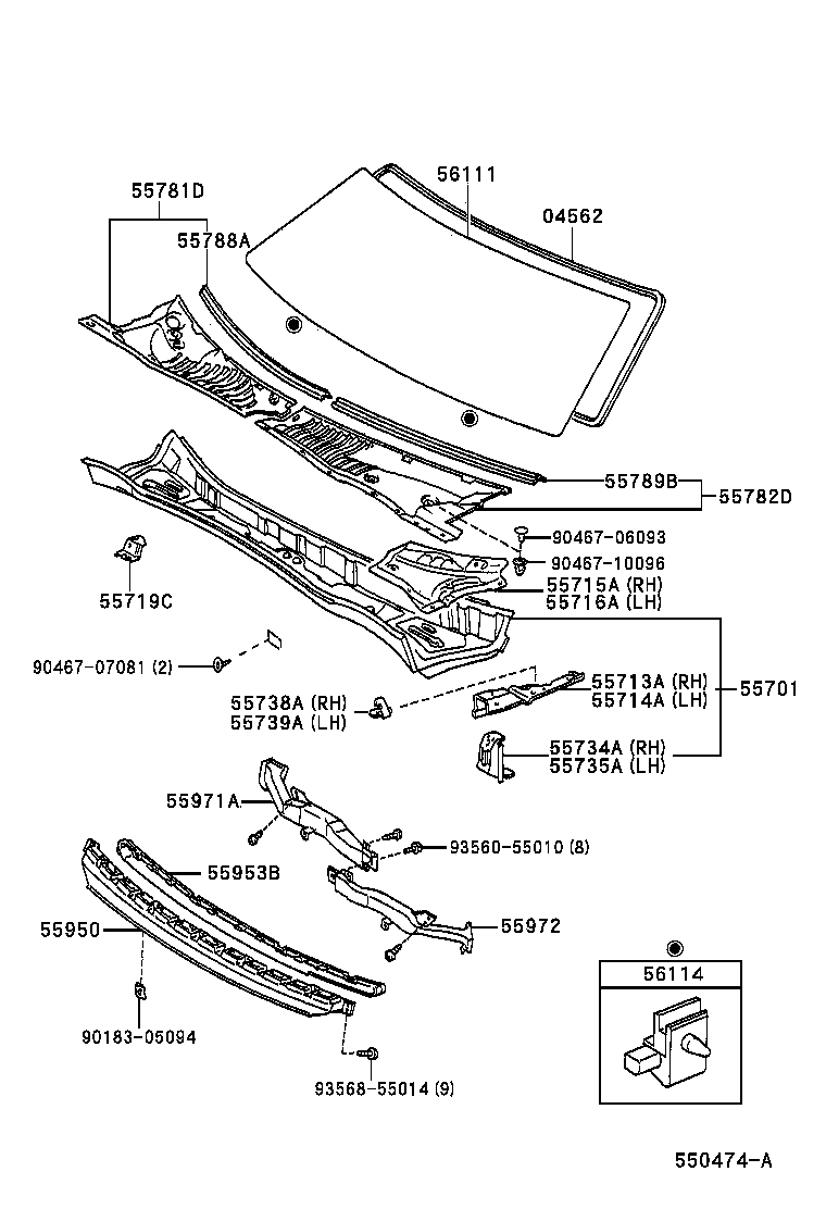 55700-24070 PANEL SUB-ASSY, COWL product image