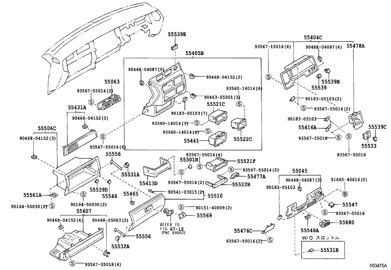 55304-30100 STAY SUB-ASSY, INSTRUMENT PANEL, CENTER product image