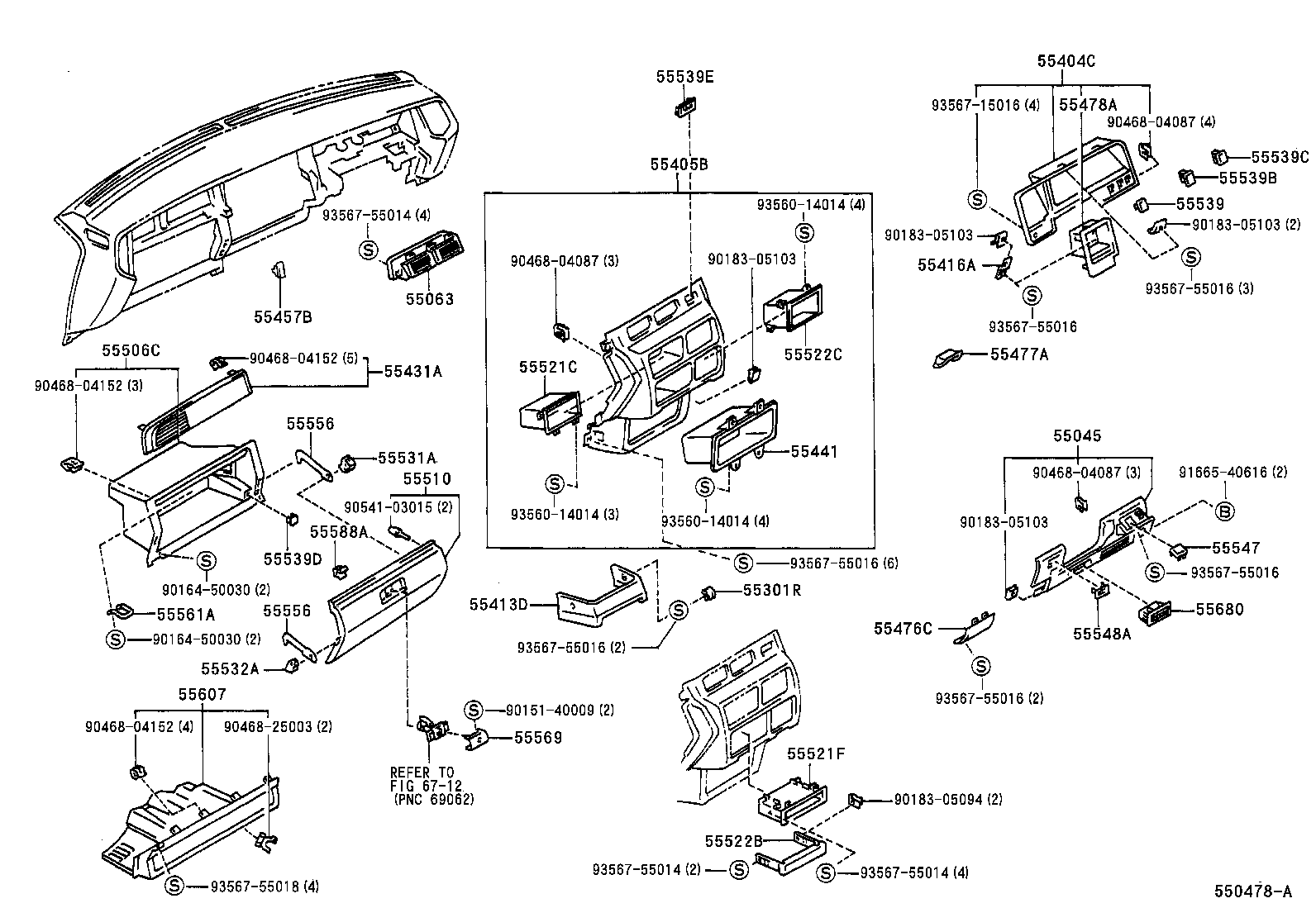 55044-30210 PANEL, INSTRUMENT PANEL FINISH product image