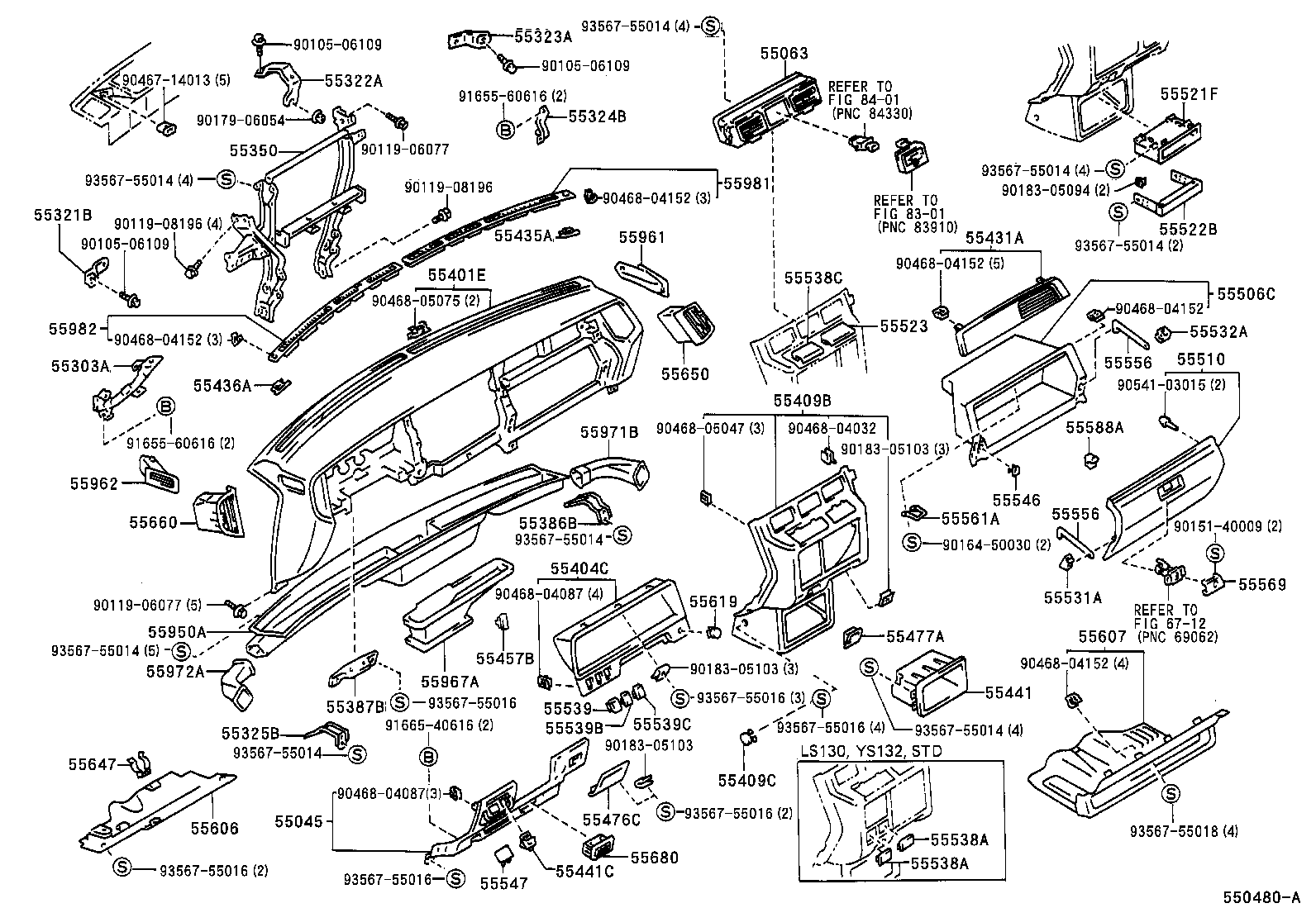 55044-30210 PANEL, INSTRUMENT PANEL FINISH product image