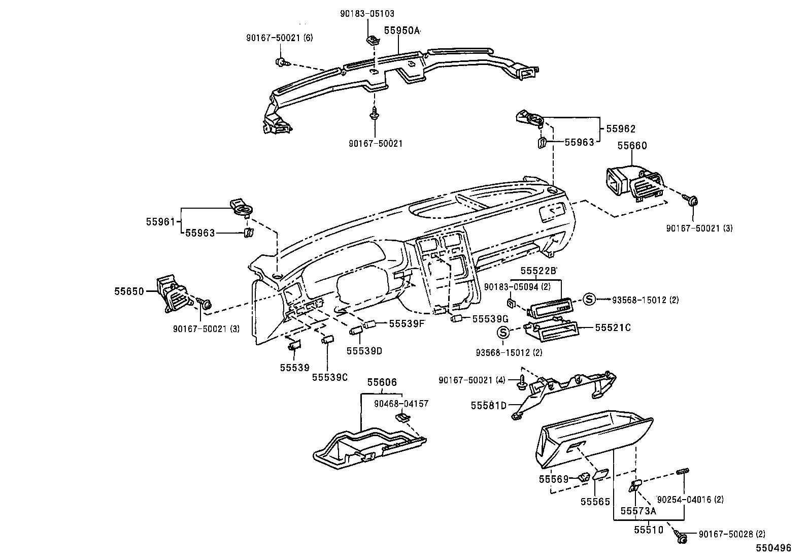 55304-20060 BRACKET SUB-ASSY, INSTRUMENT PANEL BRACKET MOUNTING product image